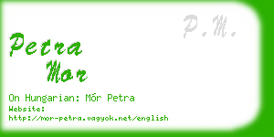 petra mor business card